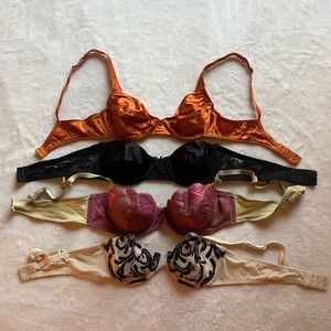 Four bras together since they are all a bit lightly worn